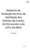 Relatório de Avaliação do Grau de Satisfação dos Clientes da Creche, do Pré-escolar e do CATL da ABLA