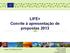 LIFE+ Convite à apresentação de propostas 2013