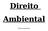 Direito Ambiental Flávia Zangerolame