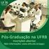 INSCRIÇÕES E SELEÇÃO AO PROGRAMA DE PÓS-GRADUAÇÃO EM ZOOTECNIA-UVA/ EMBRAPA CAPRINOS E OVINOS