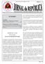 SUMÁRIO. Série I, N. 35. Jornal da República. Quarta-Feira, 16 de Setembro de 2015 $ 1.75 PUBLICAÇÃO OFICIAL DA REPÚBLICA DEMOCRÁTICA DE TIMOR - LESTE