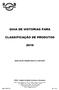 GUIA DE VISTORIAS PARA CLASSIFICAÇÃO DE PRODUTOS