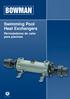 Swimming Pool Heat Exchangers Permutadores de calor para piscinas