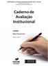 Caderno de Avaliação Institucional