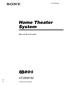 4-246-303-22(1) Home Theater System. Manual de Instruções HT-DDW750. 2003 Sony Corporation