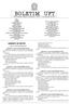 BOLETIM UFT GABINETE DO REITOR. BOLETIM UFT - Universidade Federal do Tocantins - Nº 150-11 de Janeiro de 2011 - Pág. 1
