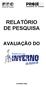 RELATÓRIO DE PESQUISA