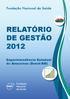 RELATÓRIO DE GESTÃO 2012 Superintendência Estadual do Amazonas (Suest/AM)