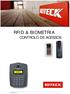 RFID & BIOMETRIA CONTROLO DE ACESSOS. www.telemax.pt 1