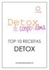 TOP 10 RECEITAS DETOX. www.detoxdecorpoealma.com