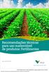 Recomendações técnicas para uso sustentável de produtos: Fertilizantes