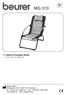 MG 310 P Cadeira de massagem Shiatsu Instruções de utilização