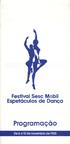 Festival Sesc M@bil Espetáculos de Dança. Programação