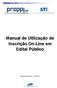 Manual Candidato Edital Público. Manual de Utilização de Inscrição On-Line em Edital Público
