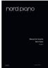 Manual do Usuário Nord Piano. OS Version 1.x. Print Edition 1.2