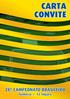 CARTA CONVITE. 28º CAMPEONATO BRASILEIRO Futmesa 12 Toques