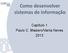 Como desenvolver sistemas de informação. Capítulo 1 Paulo C. Masiero/Vania Neves 2013