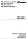 CDP 6322 CDP 6322 L. Instruções de utilização User instructions Mode d emploi Bedienungsanleitung