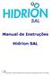 Manual de Instruções. Hidrion SAL. Atenção: Ler estas instruções antes de utilizar o equipamento (1641, ISO 7000).
