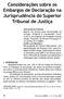 Considerações sobre os Embargos de Declaração na Jurisprudência do Superior Tribunal de Justiça