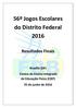 56º Jogos Escolares do Distrito Federal 2016. Resultados Finais