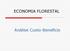 ECONOMIA FLORESTAL. Análise Custo-Benefício