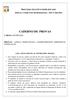 PROCESSO SELETIVO SIMPLIFICADO EDITAL CONJUNTO SEMED/SEMAS - PSS Nº 001/2015 CADERNO DE PROVAS