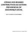 CÓDIGO DOS REGIMES CONTRIBUTIVOS DO SISTEMA PREVIDENCIAL DE SEGURANÇA SOCIAL (LEI N.º 110/2009, DE 16 DE SETEMBRO)