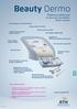 Beauty Dermo. Design moderno e inovador. Teclas Soft Touch Massagem mecânica vigorosa