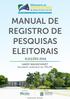 MANUAL DE REGISTRO PESQUISAS ELEITORAIS