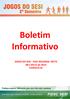Boletim Informativo. JOGOS DO SESI - FASE REGIONAL OESTE 08 e 09/11 de 2014 CHAPECÓ-SC