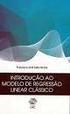 Modelos para Regressão. Modelos lineares. Exemplo. Método de regressão linear