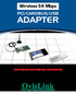 Wireless 54 Mbps PCI/CARDBUS/USB ADAPTER EVO-W542PCI/EVO-W542PCM/EVO-W542USB. Guia de instalação