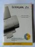 Lexmark Z12. Color Jetprinter. Guia do Usuário para Windows 95 e Windows 98