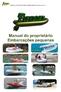 MANUAL DO PROPRIETÁRIO EMBARCAÇÕES DE 2,00 A 3,15 m
