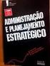 ADMINISTRAÇÃO E PLANEJAMENTO ESTRATÉGICO