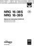 NRG 16-38S NRG 16-39S. Manual de instruções Electrodo de nível S Electrodo de nível S