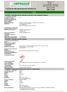 FICHA DE SEGURANÇA DE PRODUTO C I. Página: 1 / 6 Versão: 1 Data de Emissão: 14/02/2011 Data de Revisão: 13/11/2013 Número de FSP: