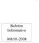 Boletim Informativo 008/
