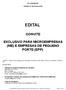 CONVITE Nº 2012/21834 (7419) EDITAL CONVITE EXCLUSIVO PARA MICROEMPRESAS (ME) E EMPRESAS DE PEQUENO PORTE (EPP)