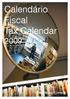 Calendário Fiscal Tax Calendar 2009