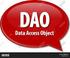 DATA ACCESS OBJECT (DAO)