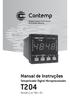 Medição, Controle e Monitoramento de Processos Industriais. Manual de Instruções Temporizador Digital Microprocessado T204. Versão:1.xx / Rev.
