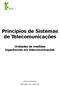 Princípios de Sistemas de Telecomunicações Unidades de medidas logarítmicas em telecomunicações