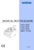 MANUAL DO UTILIZADOR FAX-2820 FAX-2825 FAX-2920 MFC-7225N. Versão C