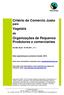 Critério do Comércio Justo para. Organizações de Pequenos Produtores e comerciantes