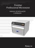 Finisher Professional Microwave MANUAL DE INSTALAÇÃO E OPERAÇÃO