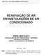 RENOVAÇÃO DE AR EM INSTALAÇÕES DE AR CONDICIONADO