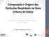 Composição e Origem das Partículas Respiráveis na Zona Urbana de Lisboa