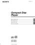 Compact Disc Player CDP-XE530 CDP-XE330. Bedienungsanleitung. Gebruiksaanwijzing. Istruzioni per l uso. Manual de instruções (1)